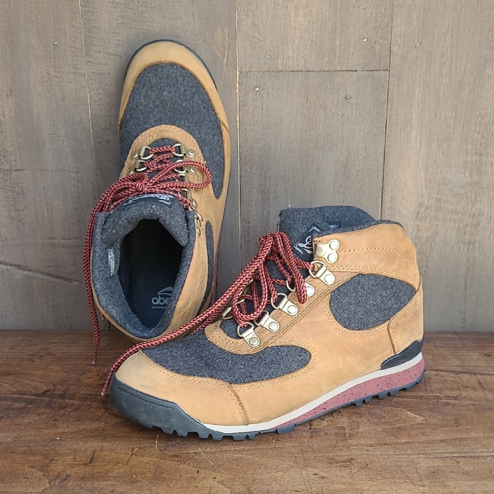 Danner Tan and Gray Women's Lace-Up Hiking Boots